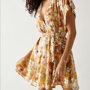 Free People Freddy Tie Mini Dress